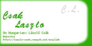 csak laszlo business card