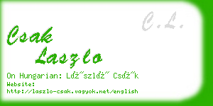 csak laszlo business card